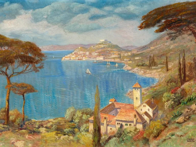 1877-Hanns Diehl - Costa adriatica di Dubrovnik
